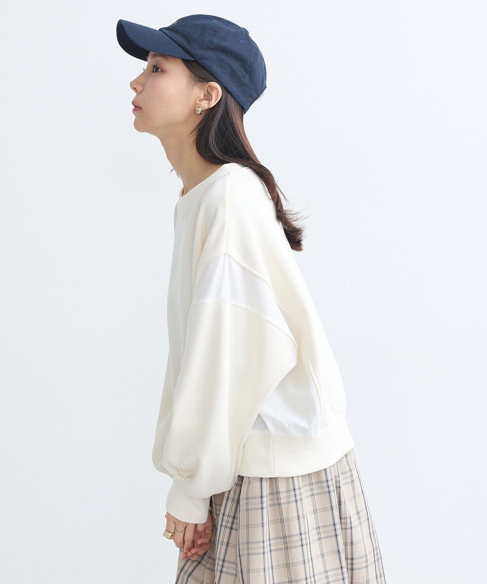 earth music&ecology 異素材ドッキングスウェット 