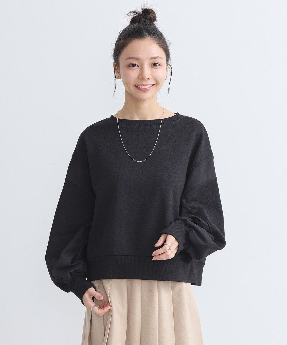 earth music&ecology 異素材ドッキングスウェット 