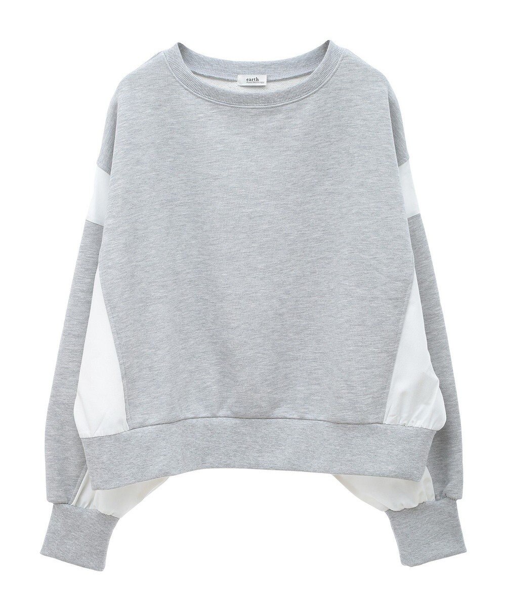 earth music&ecology 異素材ドッキングスウェット 
