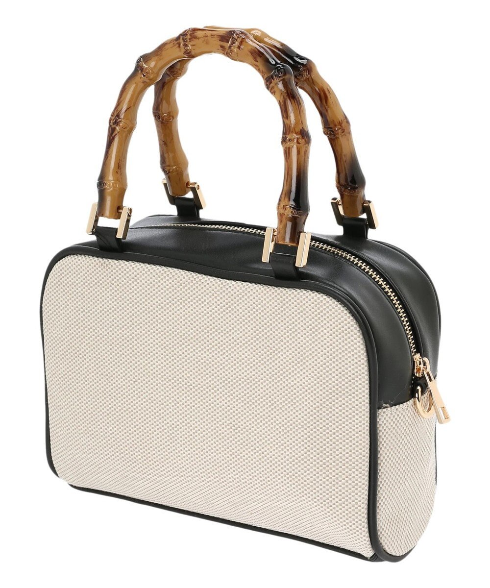 earth music&ecology バンブーテイストハンドルバッグ 