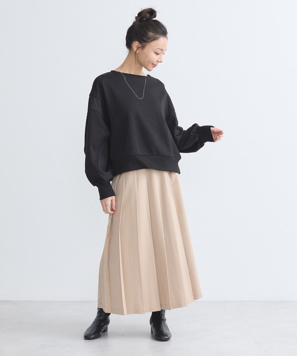 earth music&ecology 異素材ドッキングスウェット 