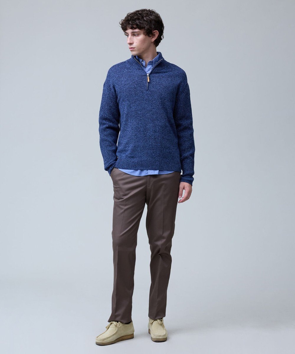 J.PRESS MEN ウール×カシミヤの上質素材【Cash Lamb's Wool】ハーフジップ ニット_25年モデル 