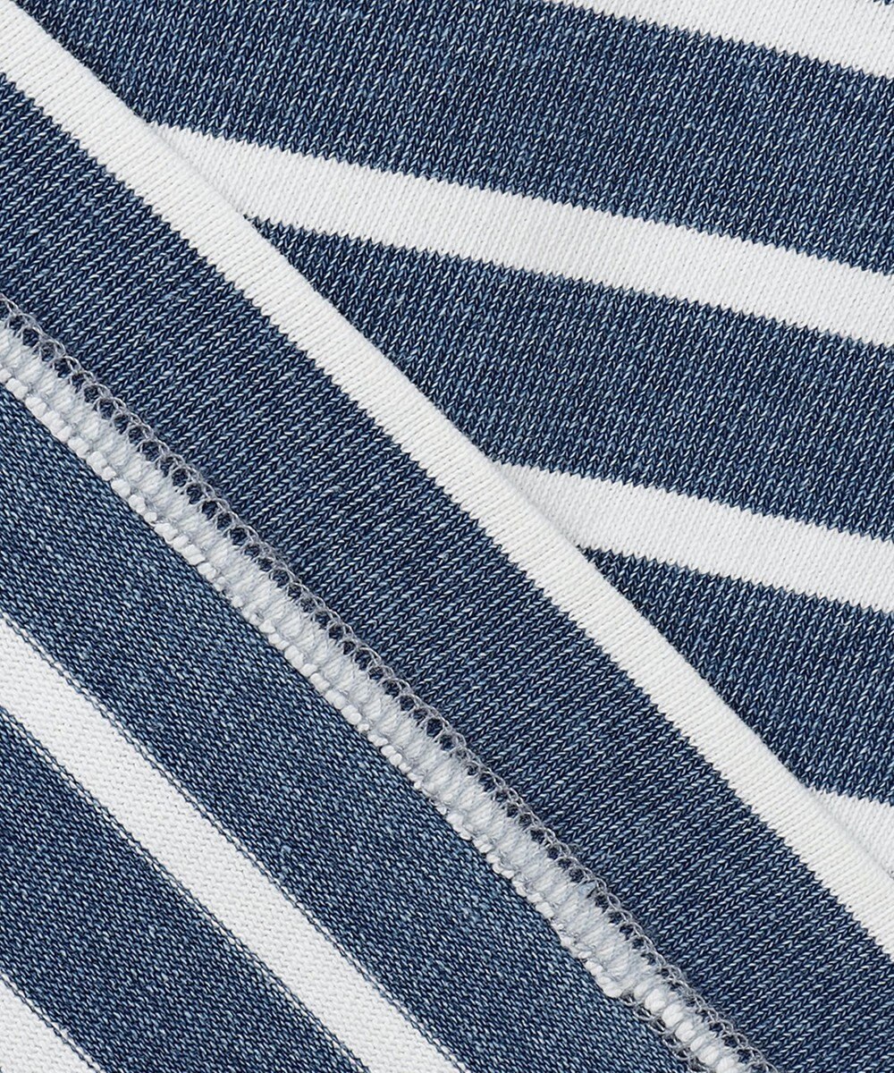 J.PRESS YORK STREET 【UNISEX】インディゴボーダーロングTシャツ 