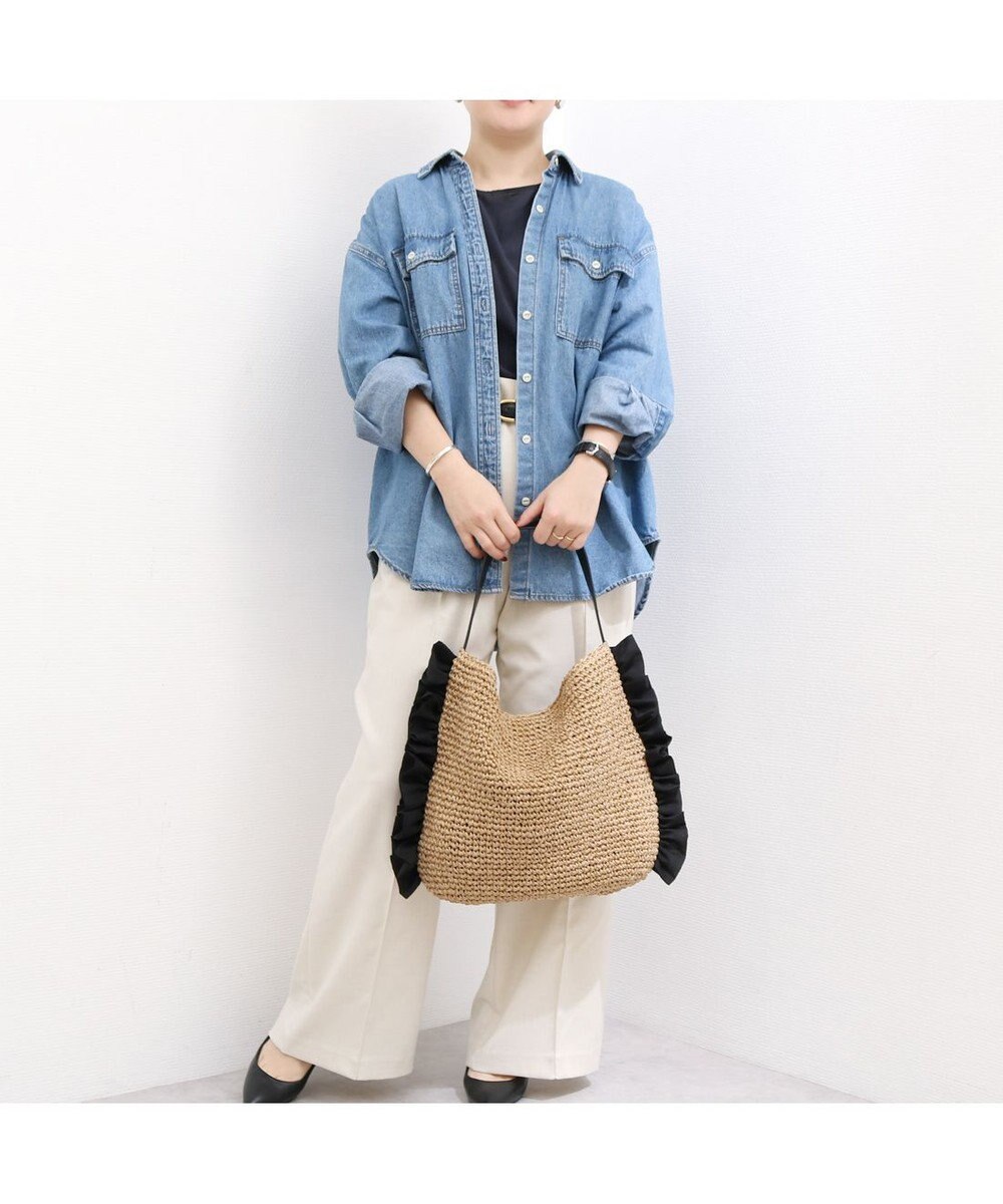 UNBILLION カシュカシュ cachecache / サイドフリルワンンハンドルトート カゴバッグ 