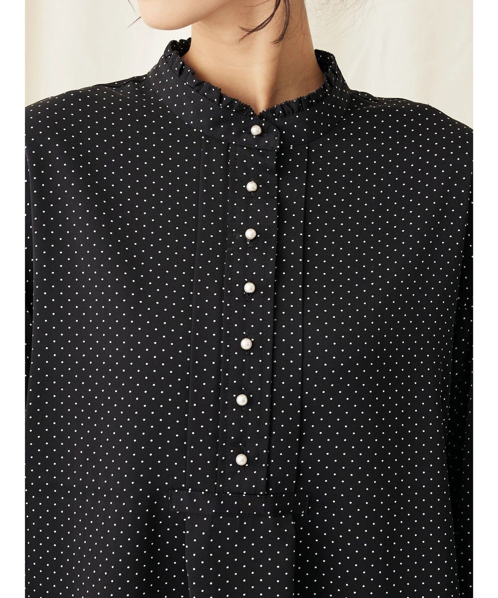 CRAFT STANDARD BOUTIQUE ピコフリルドットブラウス 