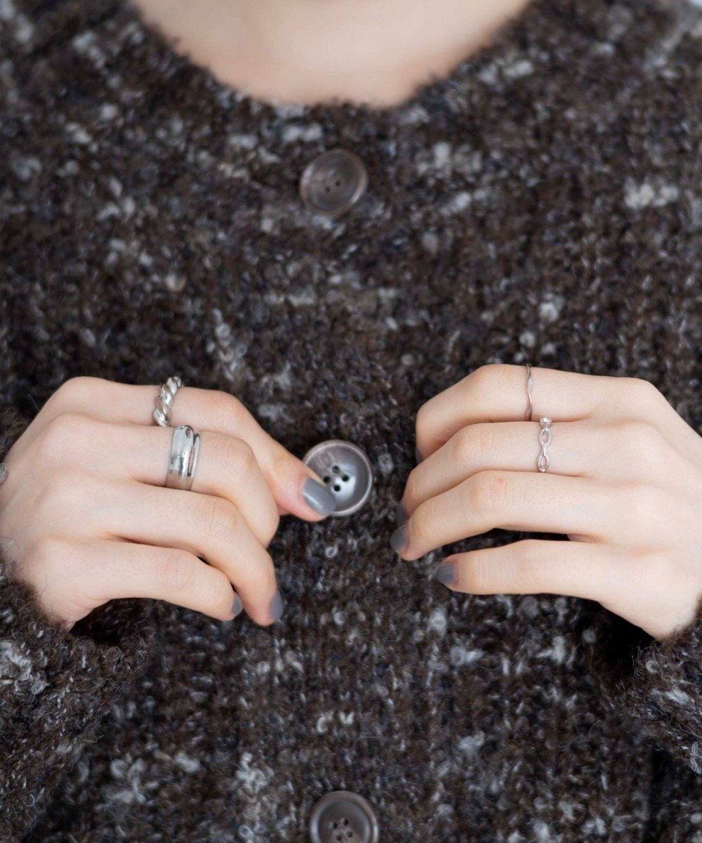 WEGO ミックスブークレ2WAYカーディガン 