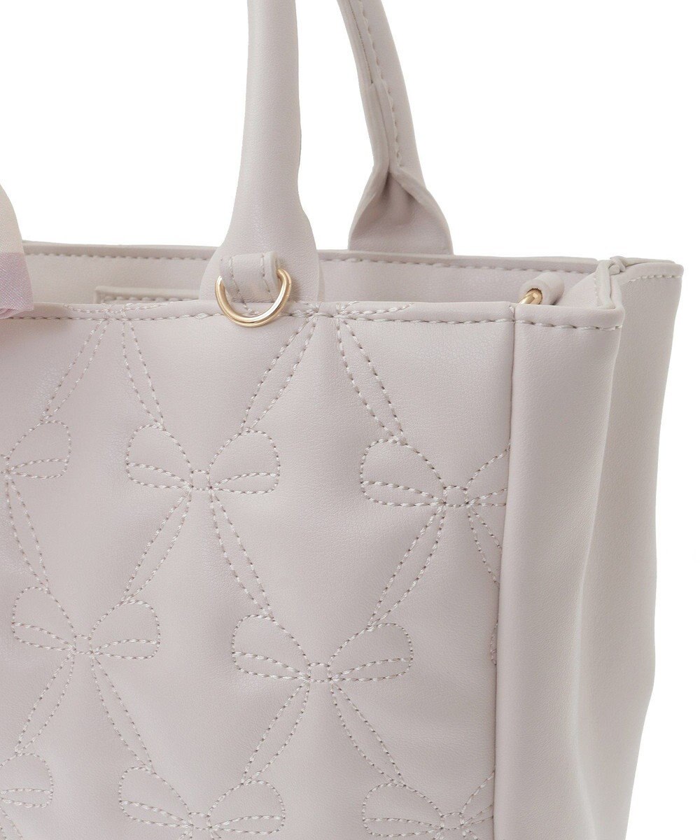 Maison de FLEUR スカーフ付きリボンキルティング2Wayトート 
