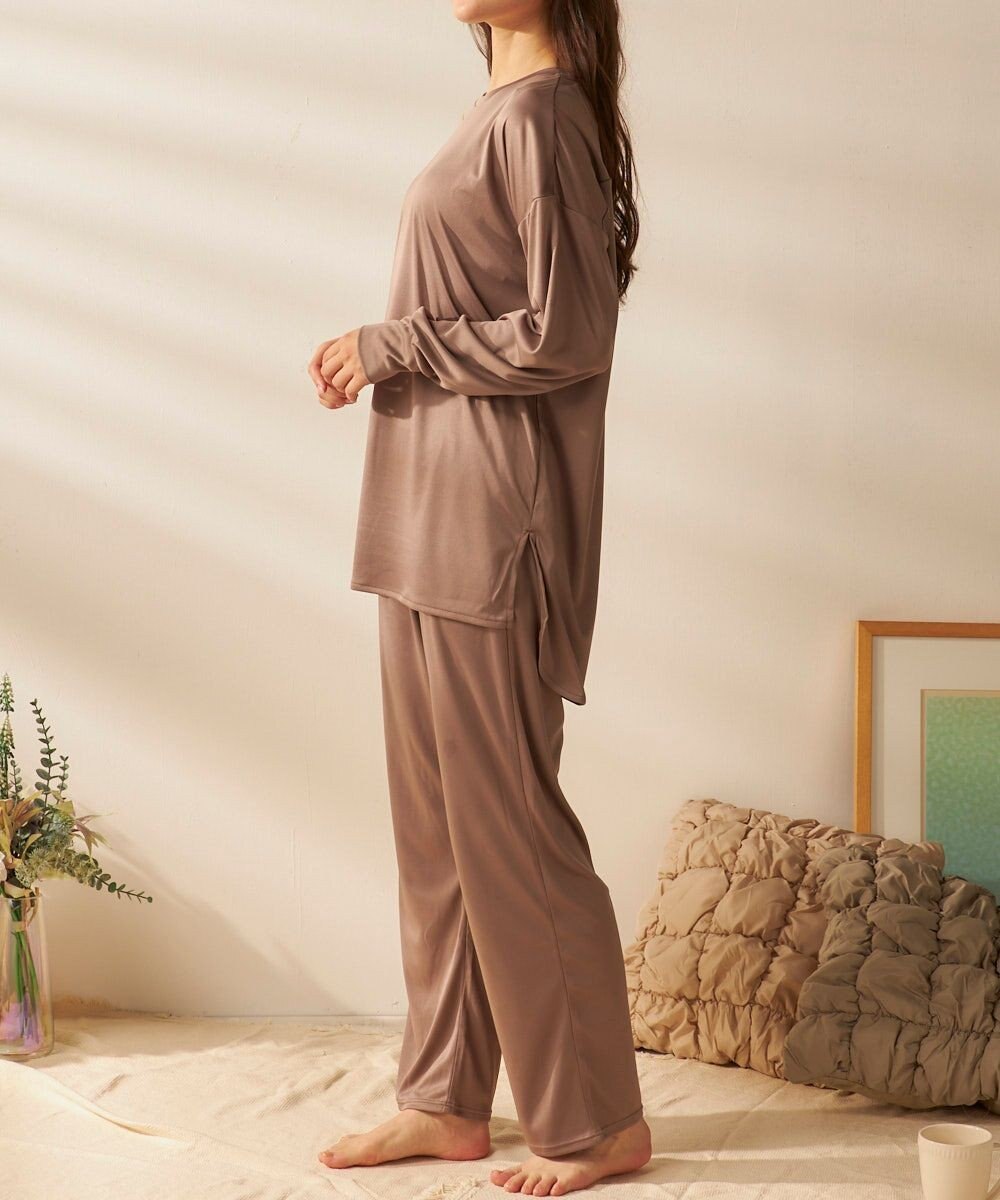 OP／FILA 【FILA】犬や猫の毛がつきにくいルームウェア上下セット/長袖 