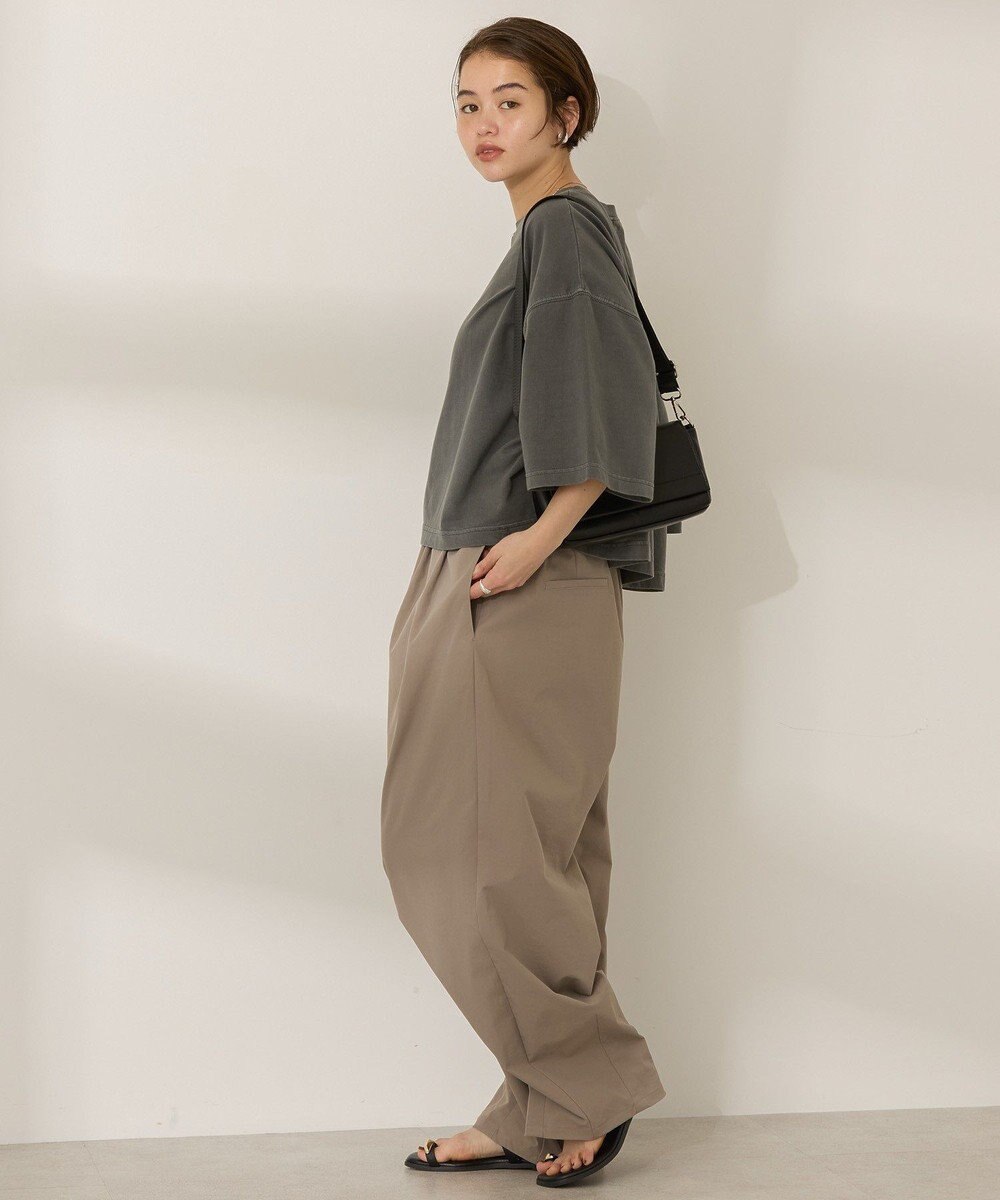 AMERICAN HOLIC ピグメント加工ミニ裏毛半袖プルオーバー 