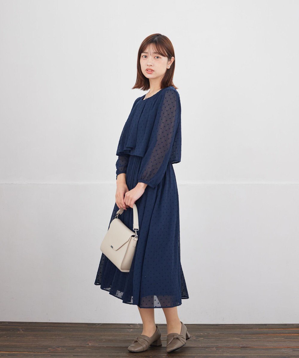 Tiaclasse 【新色追加】シフォンドレープワンピース 