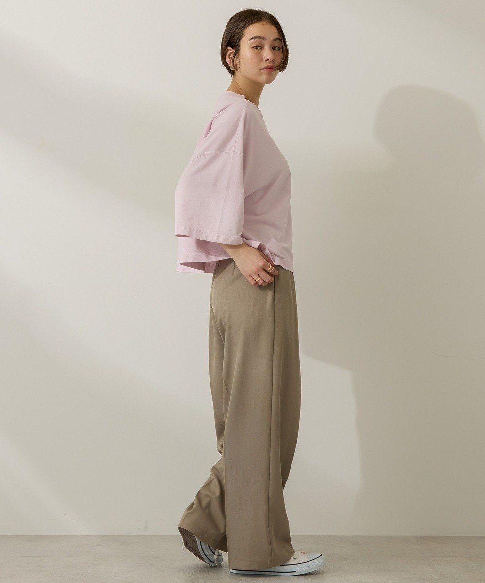 AMERICAN HOLIC ピグメント加工ミニ裏毛半袖プルオーバー 