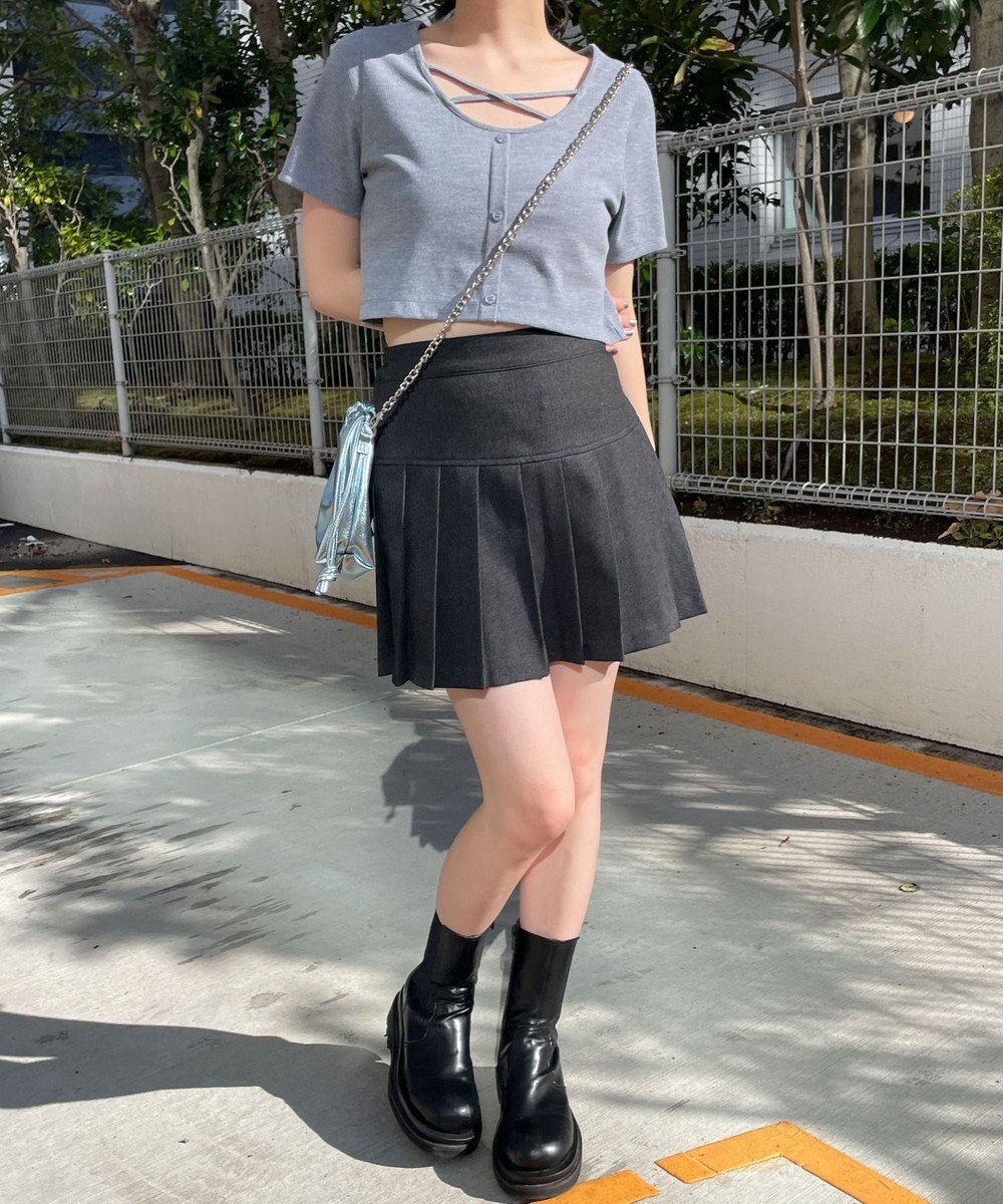 WEGO フロントクロスショートリブT 