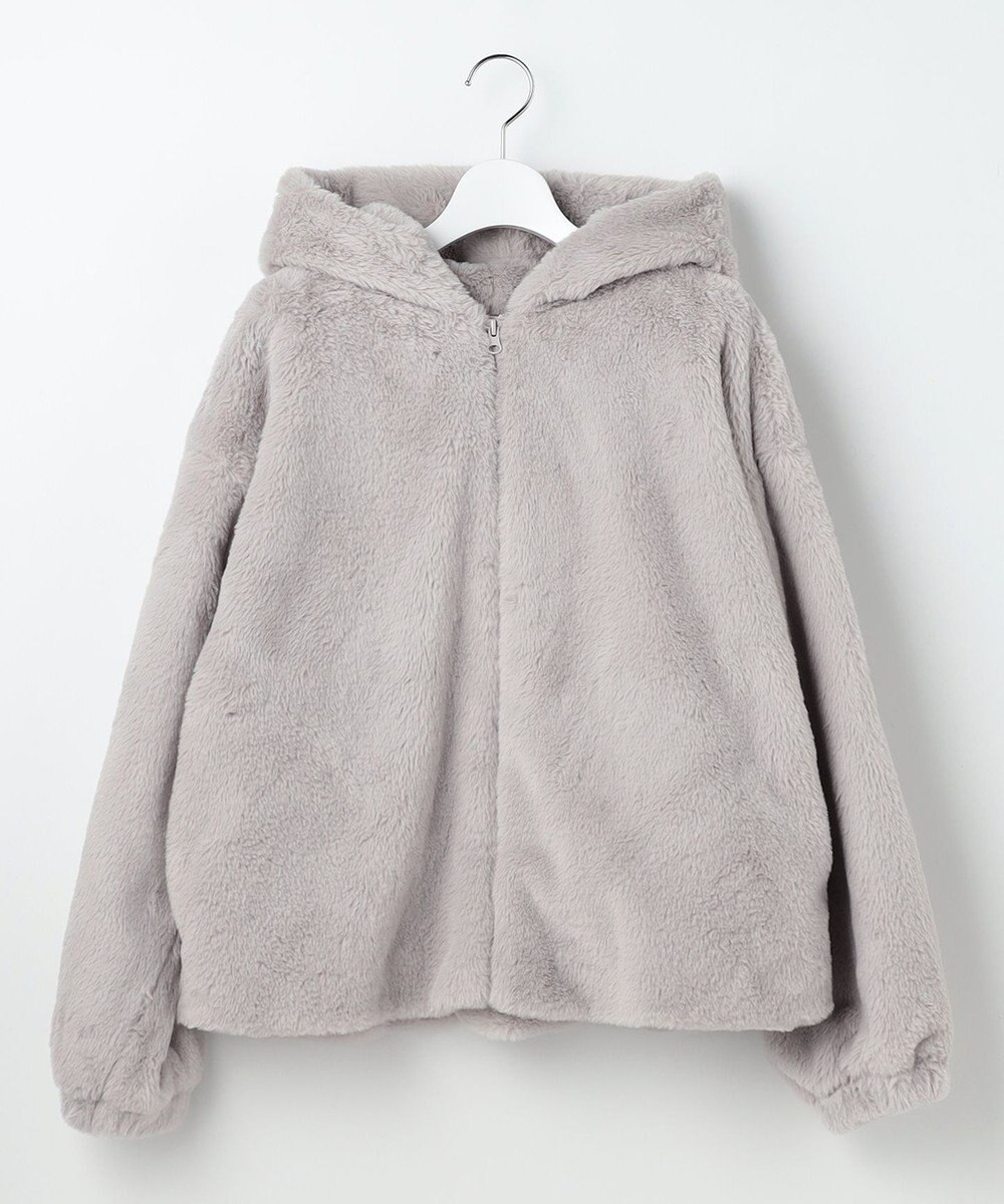 Feroux フード付きフェイクファー パーカー 