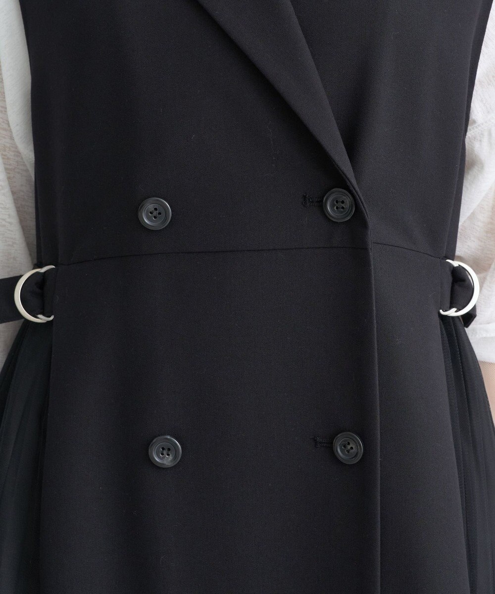 earth music&ecology サイドプリーツジレンチ 