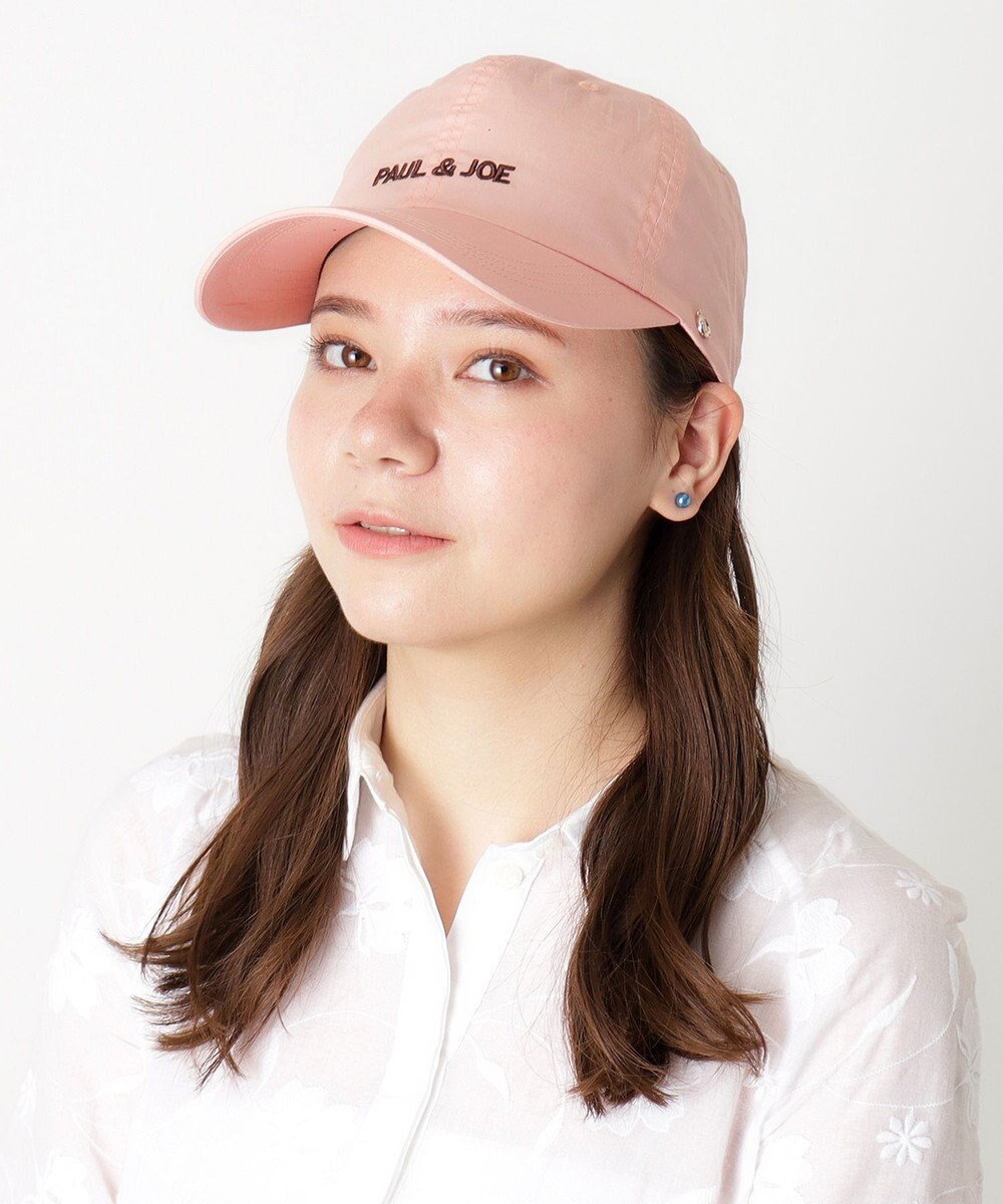 MOONBAT PAUL&JOE ACCESSOIRES(ポール&ジョー）ロゴ入り 深キャップ 帽子 ネコチャーム付 UVカット 