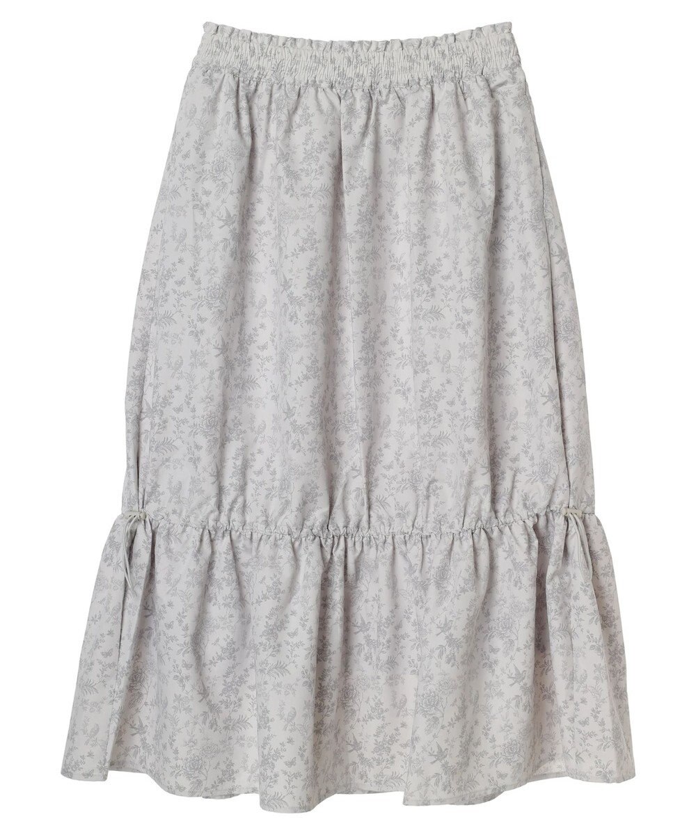 earth music&ecology フラワーティアードテックスカート 