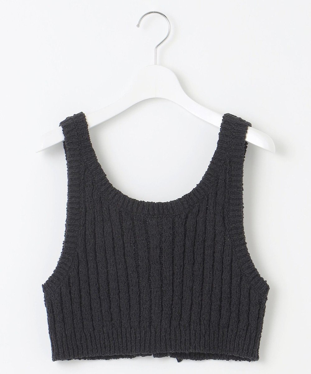 23区 【SLOW/一部店舗限定】リボンヤーン ニット ビスチェ 