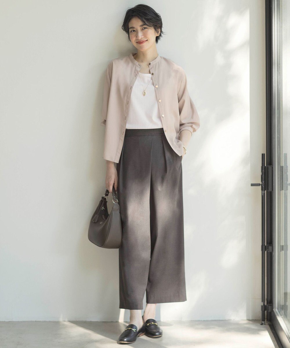 J.PRESS LADIES 【洗える】テトロンレーヨンマンスローン ブラウス 