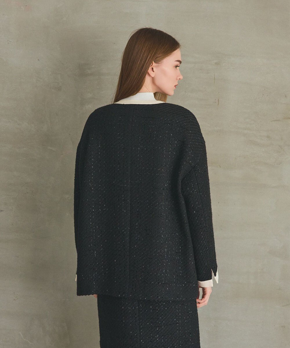 GRACE CONTINENTAL ツイードトリミングジャケット 