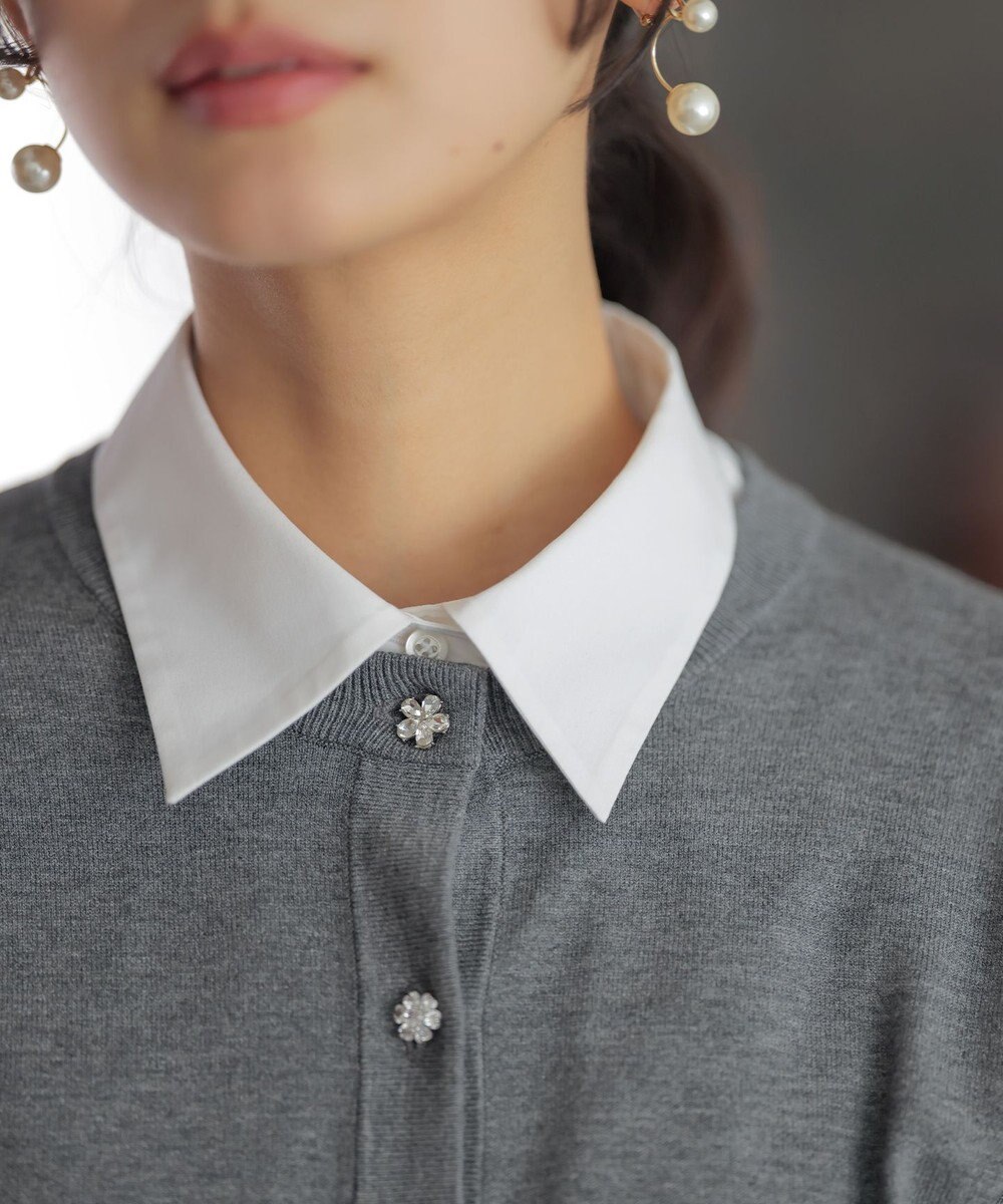 組曲 【先行予約】アトランダムビジューボタンカーディガン 