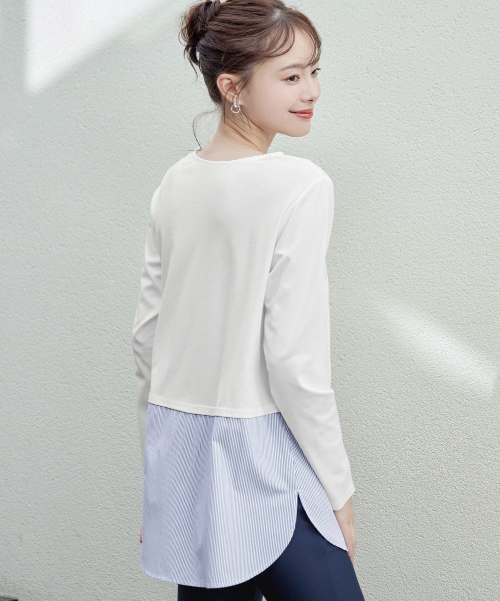 Tiaclasse 【安田美沙子さん着用・選べる裾】 レイヤードヘムカットソーTシャツ 