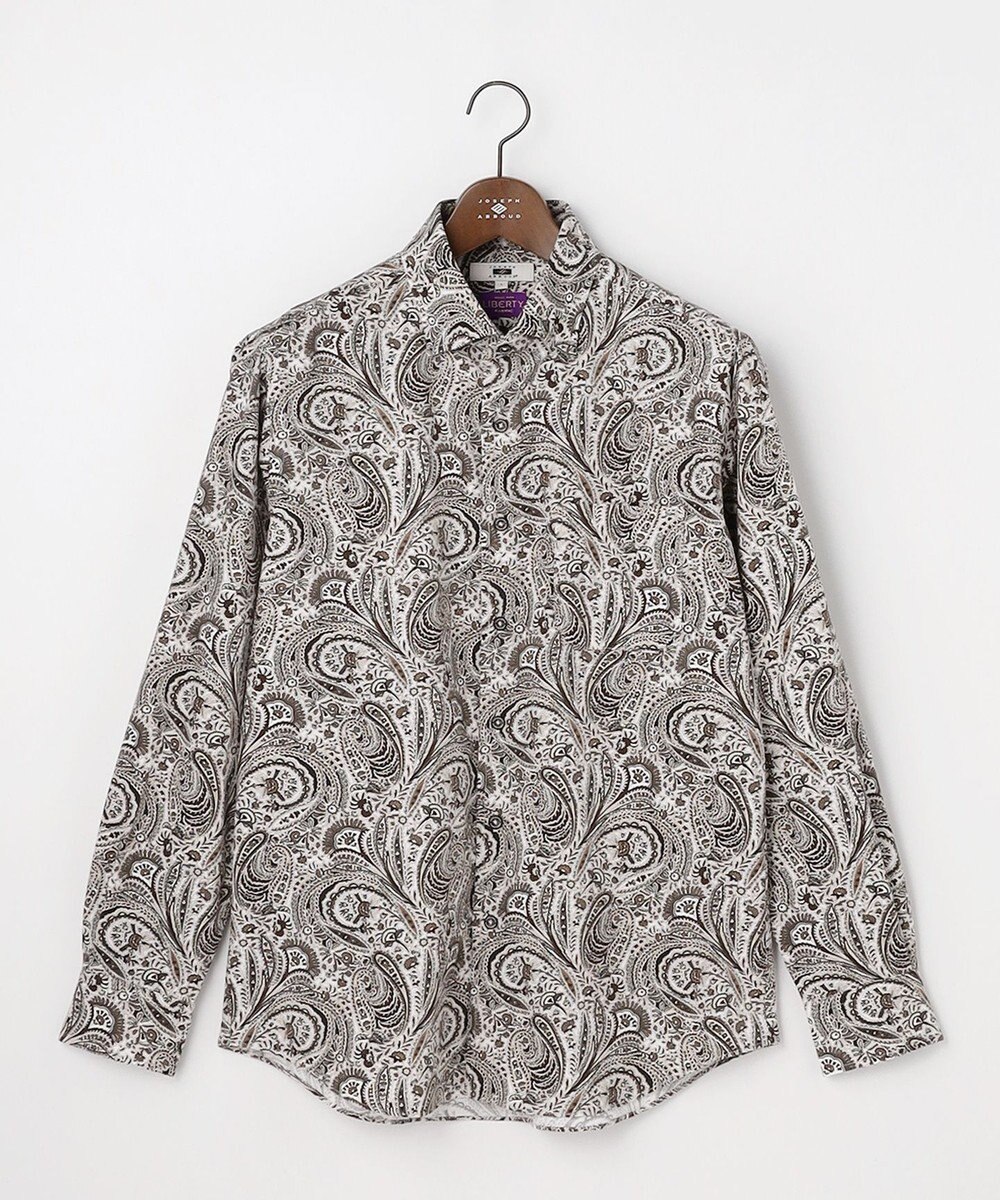JOSEPH ABBOUD 【LIBERTY・綿100％】リバティペイズリープリントコーデュロイ シャツ 