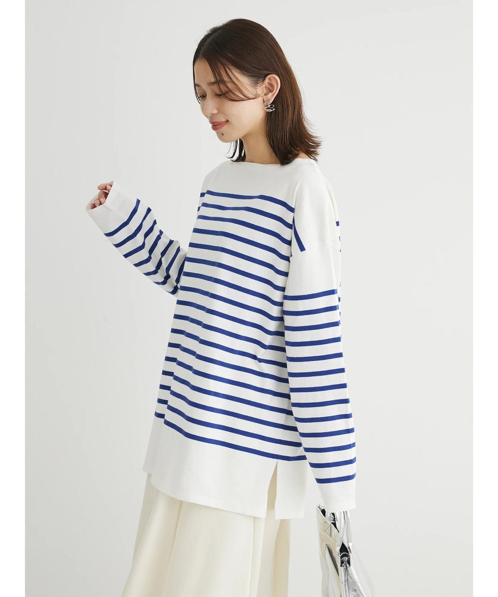 Green Parks パネルボーダーチュニック 