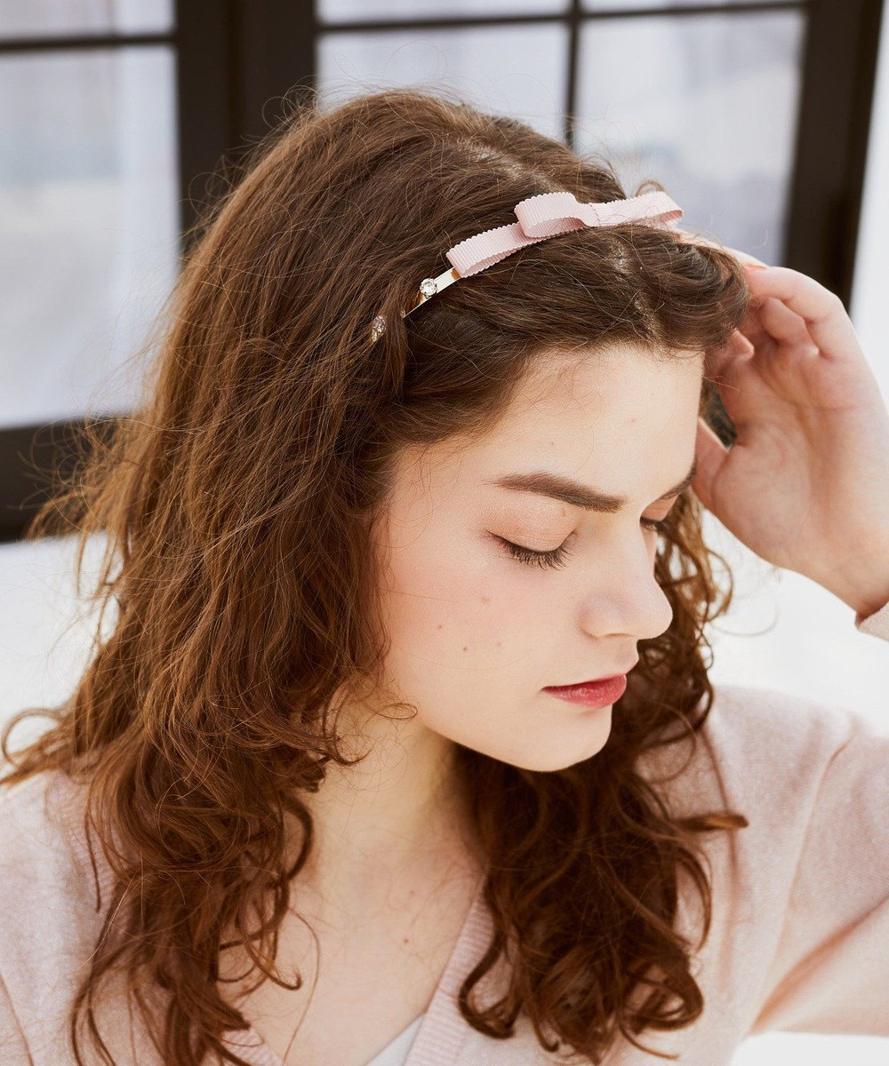 Maison de FLEUR グログランリボンカチューシャ 