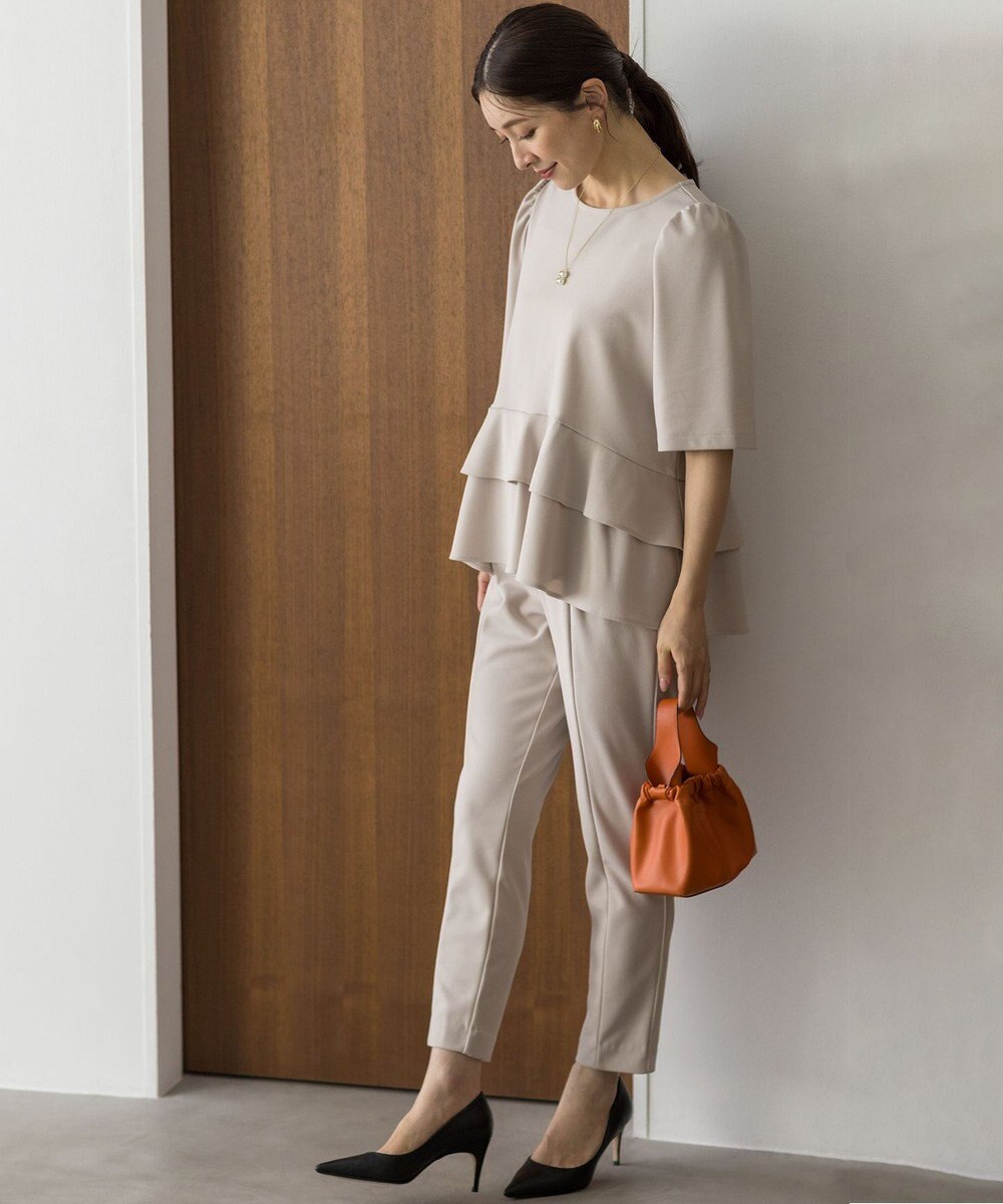 組曲 S 【ご好評につき追加生産！】ジョーゼットジャージースタイルアップ パンツ 