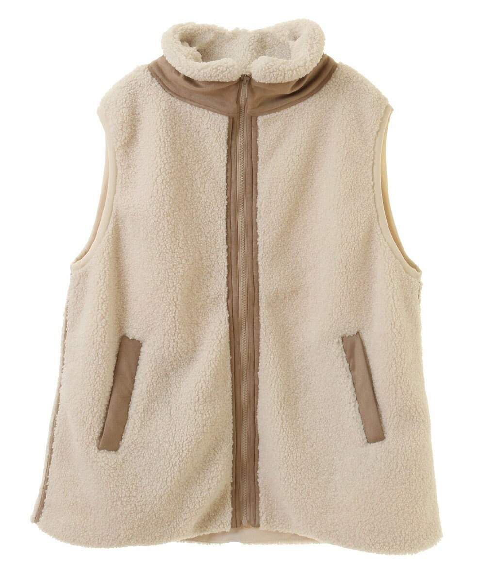 Green Parks スタンドカラーボアＺＩＰベスト 