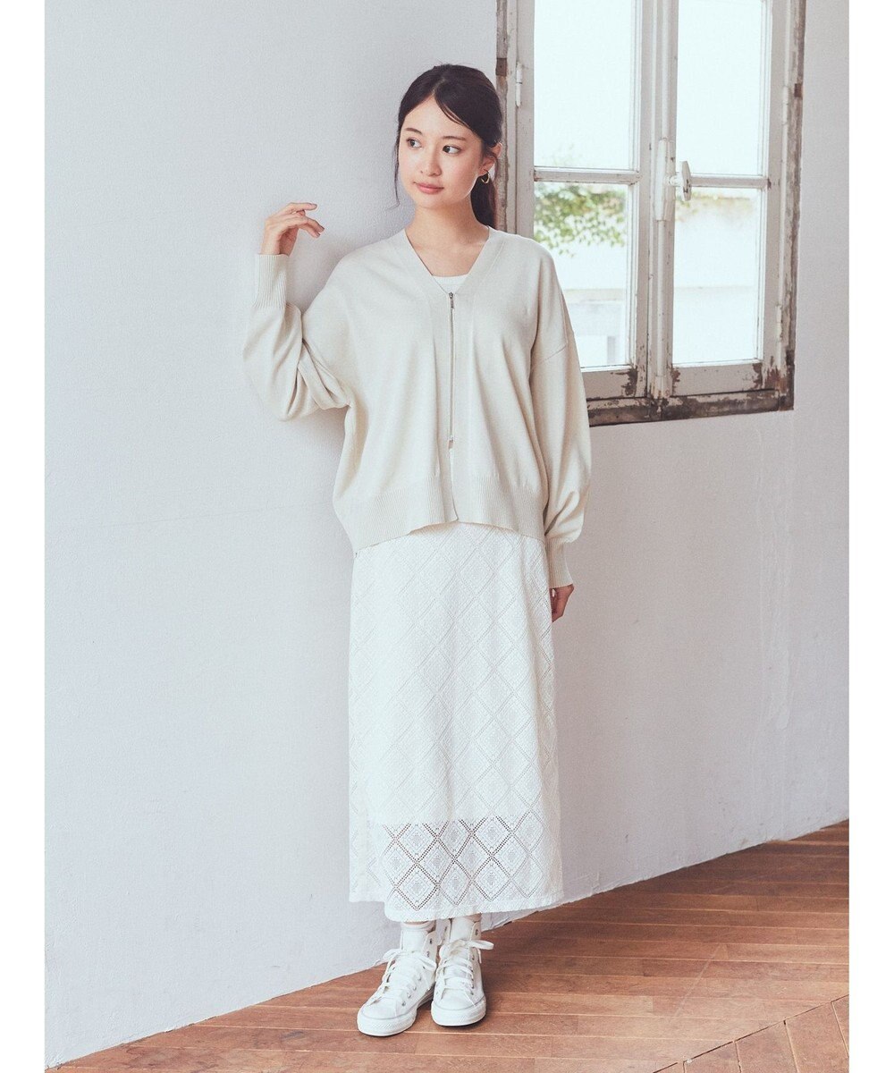 earth music&ecology ＶネックＺＩＰカーディガン 