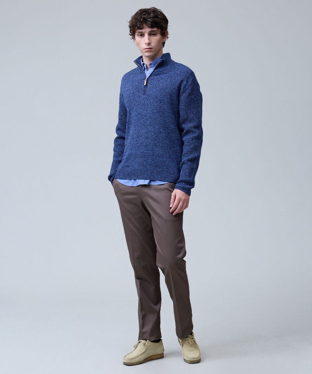 J.PRESS MEN ウール×カシミヤの上質素材【Cash Lamb's Wool】ハーフジップ ニット_25年モデル 