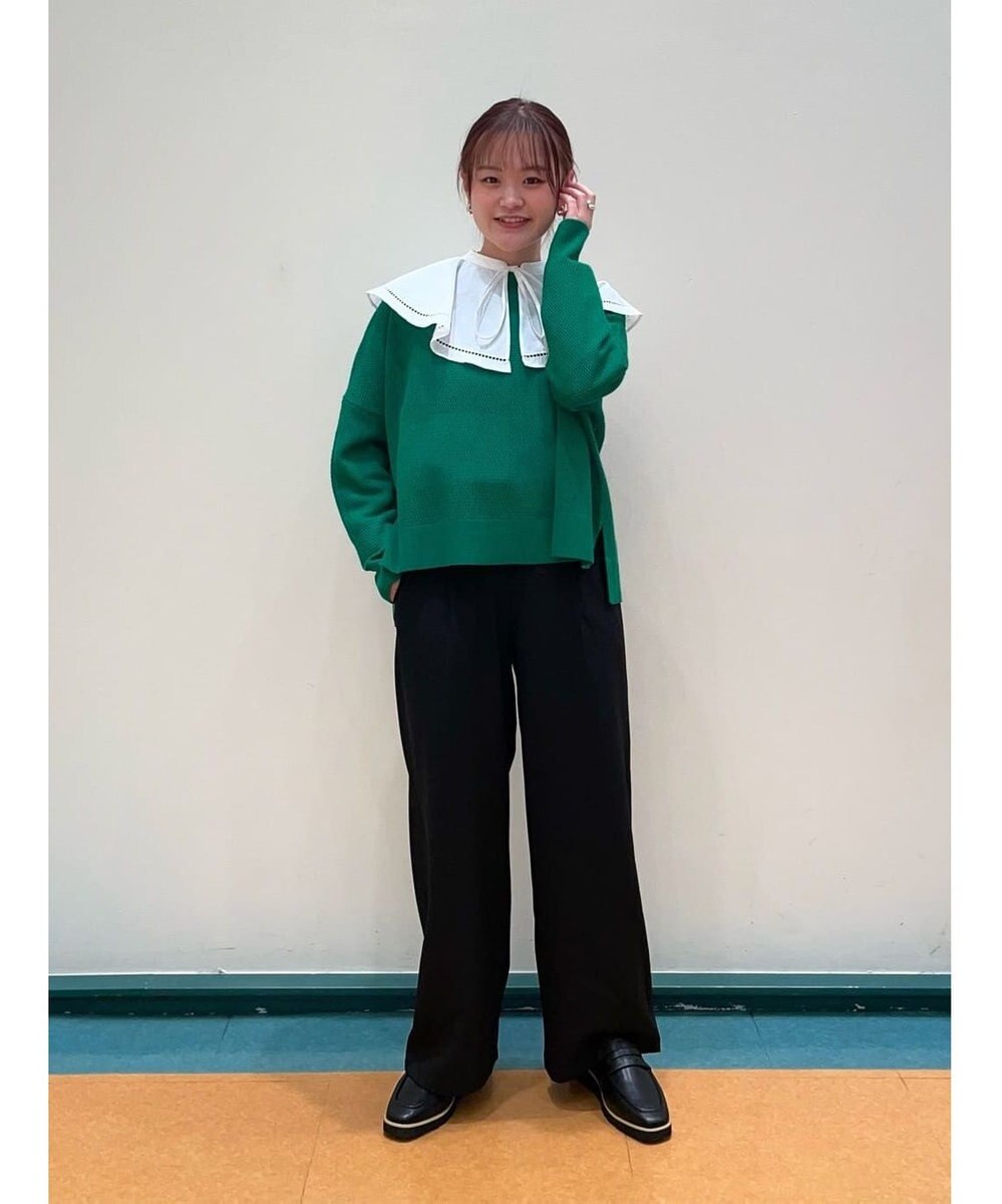 UNFILO 【GLOW 6月号掲載/洗える】ラッフルカラーブラウス 