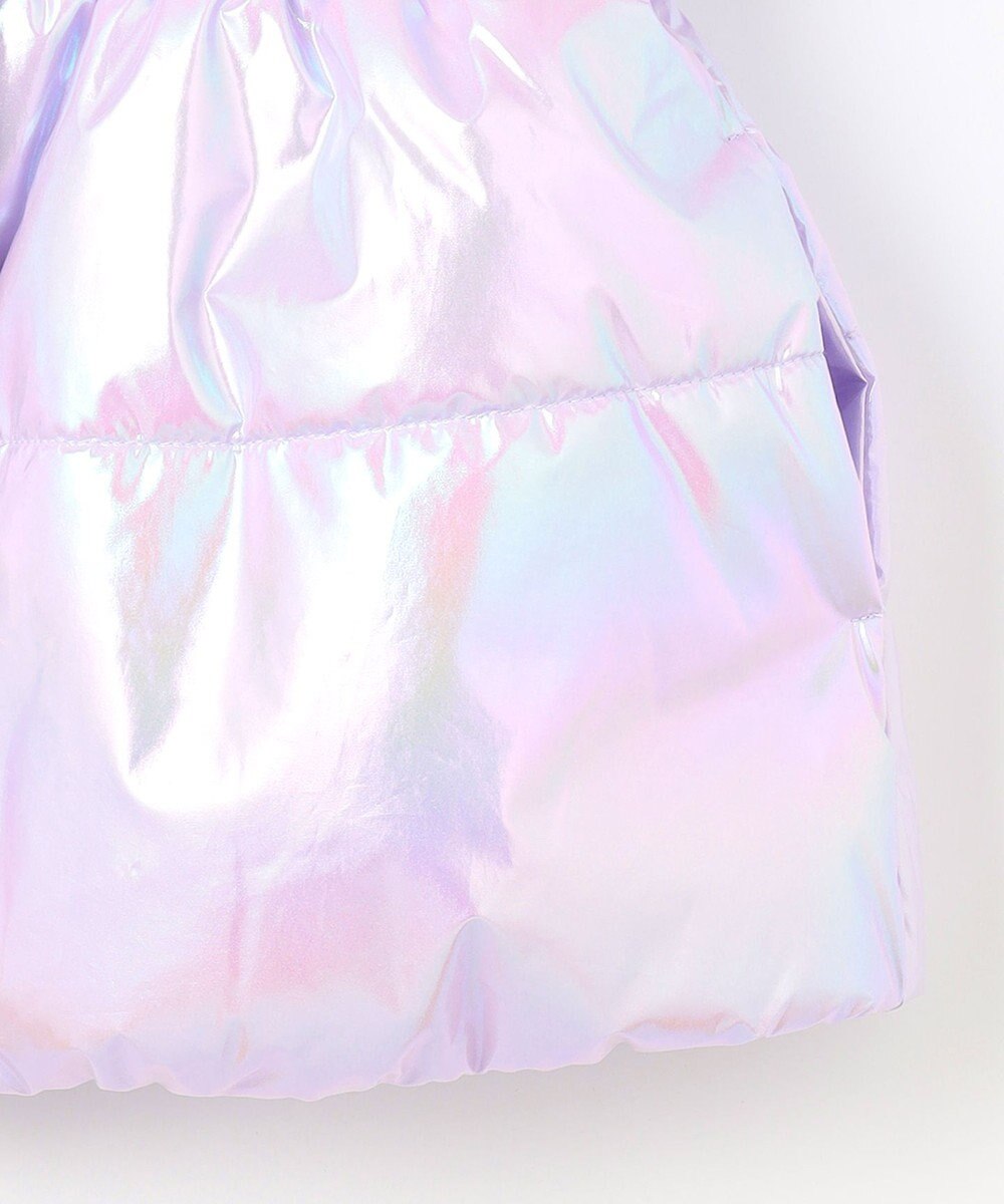 ANY KIDS パール調×フリースボア中綿コート 