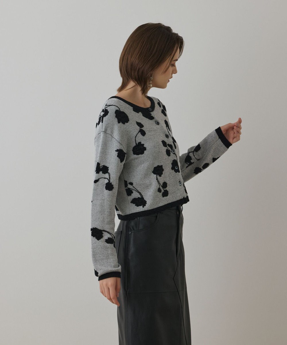 GRACE CONTINENTAL フクレジャガードニットカーディガン 