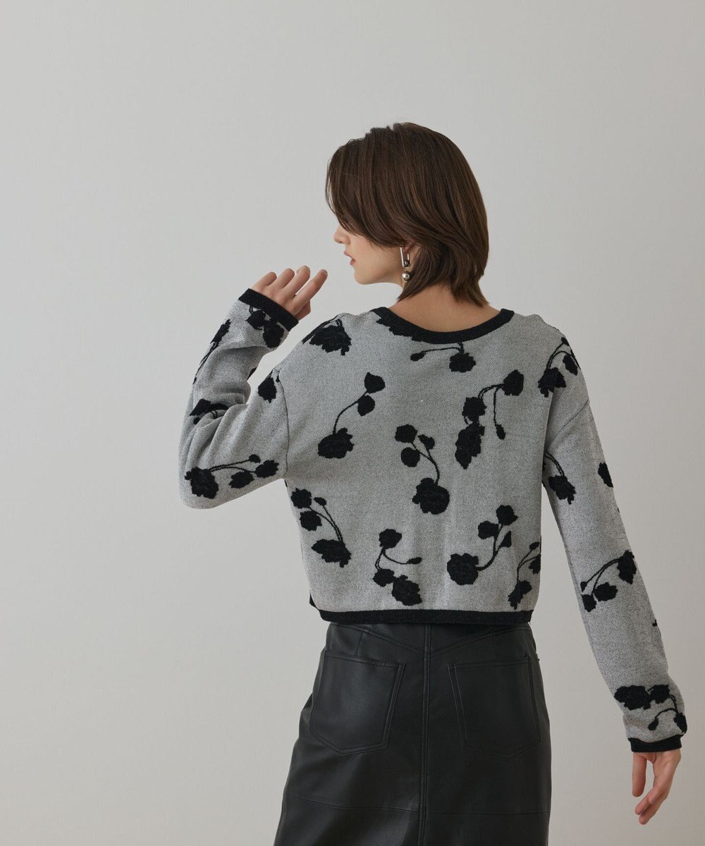 GRACE CONTINENTAL フクレジャガードニットカーディガン 