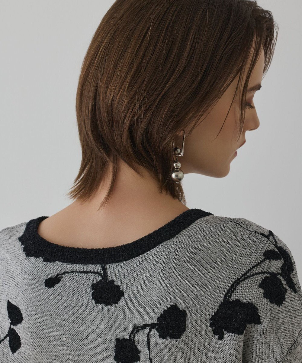 GRACE CONTINENTAL フクレジャガードニットカーディガン 