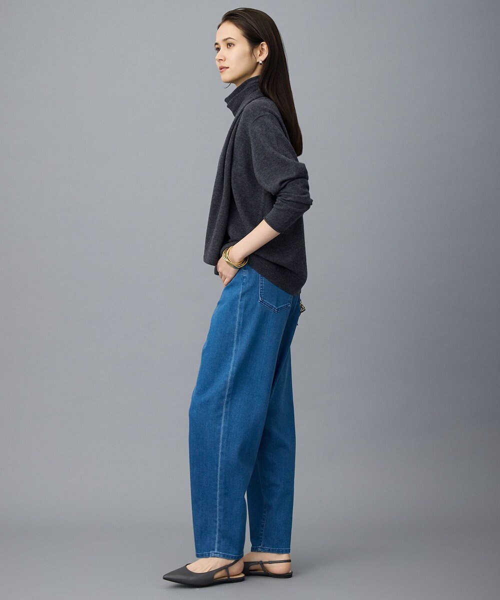 自由区 L 【19号サイズまで展開】ウスカルデニムダーツカーブ パンツ 