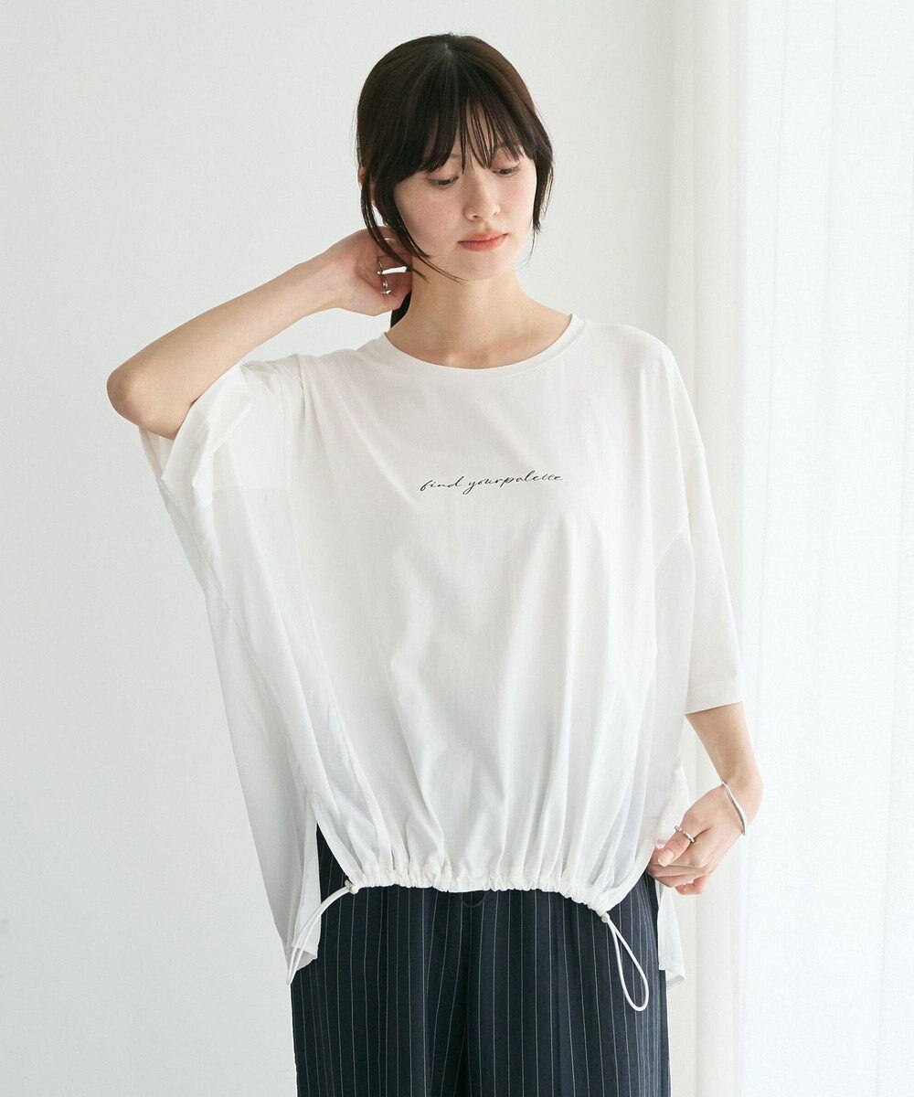 YECCA VECCA 裾ドロストデザインロゴTee 