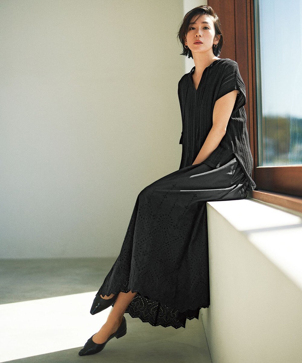 自由区 S 【カタログ掲載・洗える】エンブロイダリーローン スカート 