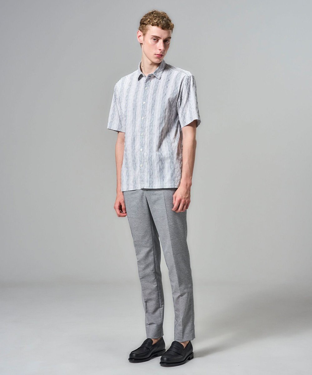 JOSEPH HOMME 【新柄】ストライプジャガードストレッチ 　レギュラーカラー半袖シャツ 