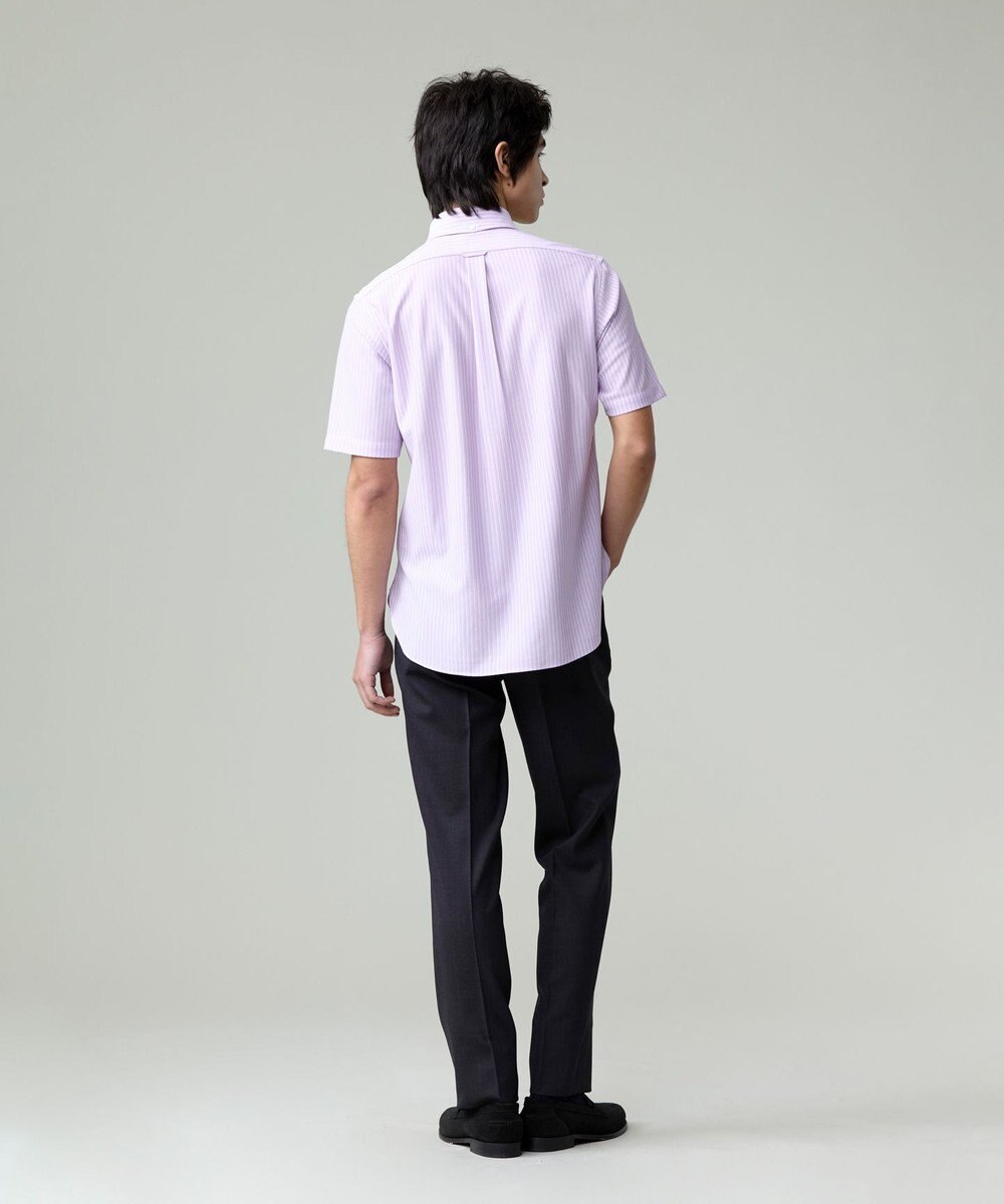 J.PRESS MEN 酷暑の清潔感もこれ一枚で【吸水速乾 / 抗菌防臭 / 防シワ】【J.PRESS OXFORD JERSEY】カノコインレイストライプ 半袖シャツ / B.D. 