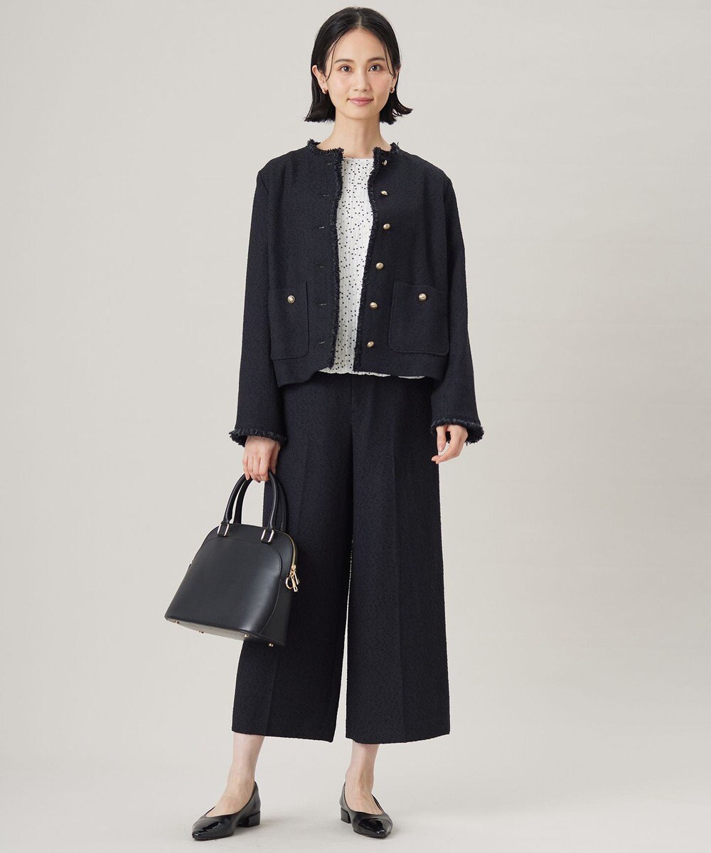 自由区 ブライトリングツイードクロップド パンツ 