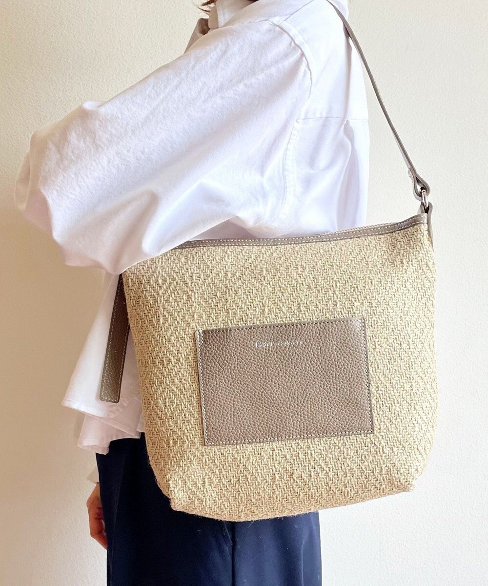 Hekhèr Le Style de Vie 【日本製 / 3WAY】ジュート×牛革 ショルダーバッグmedium 
