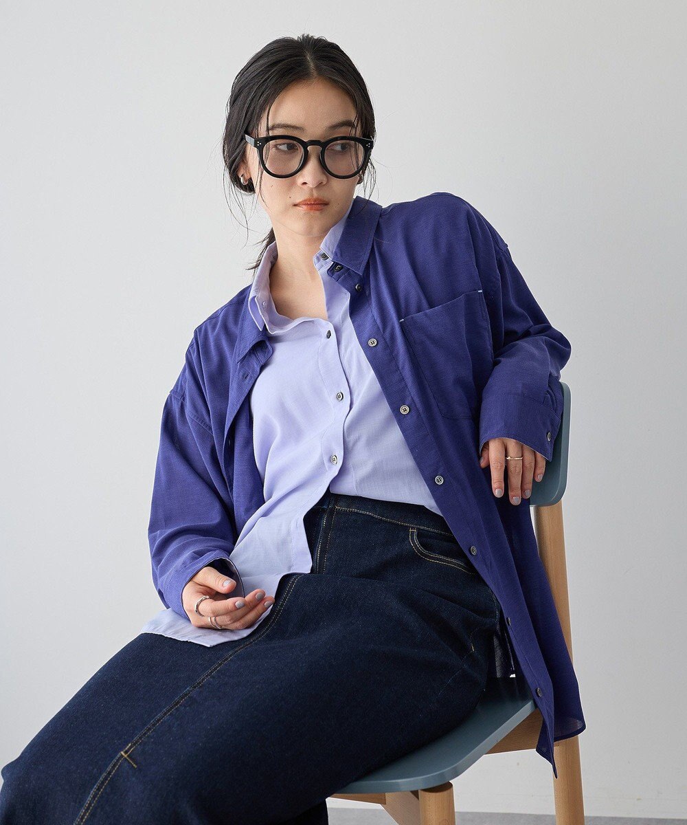 YECCA VECCA シアーレイヤードシャツ 