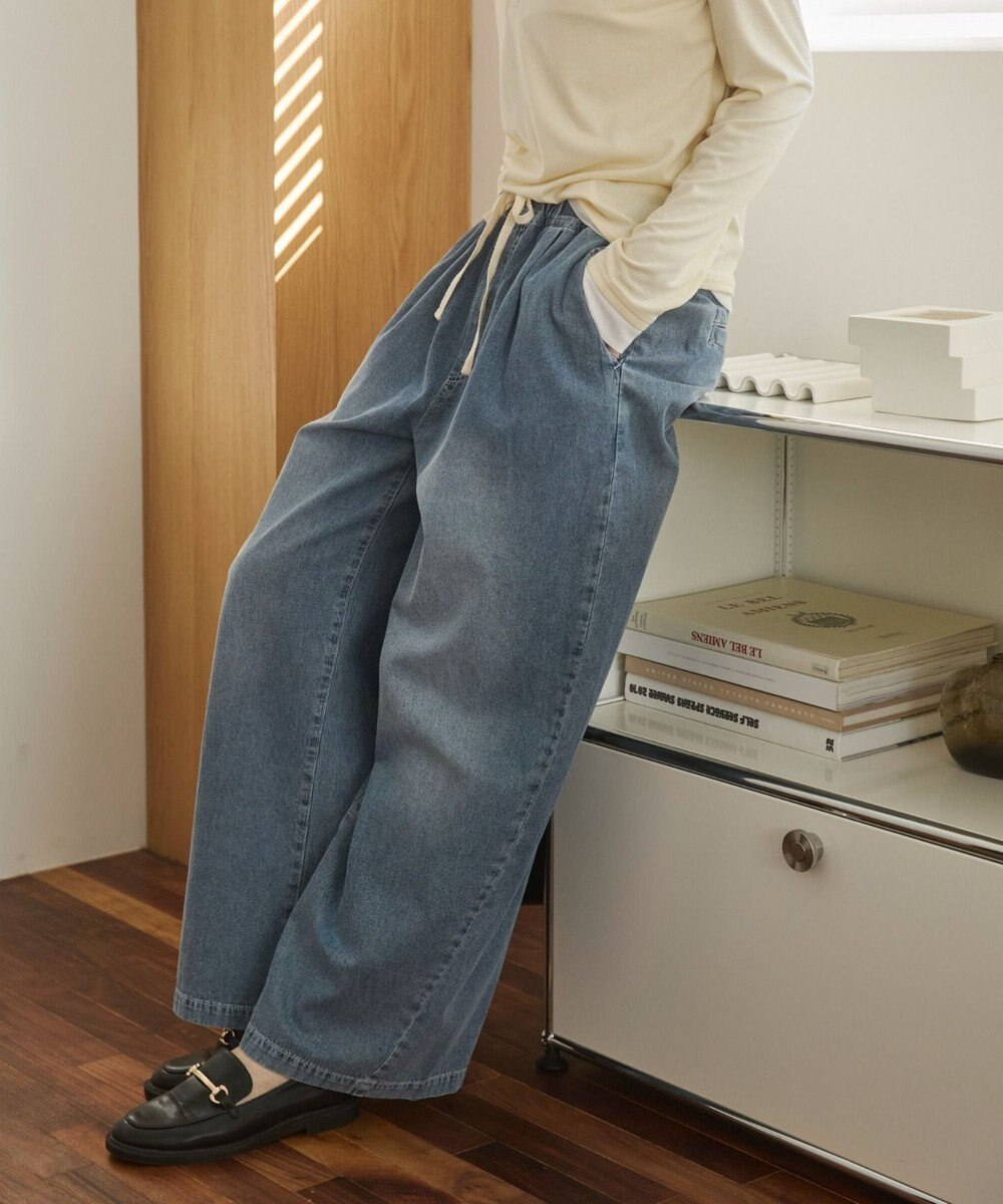WEGO 【ANGIE VINTAGE】デニムイージーパンツ 