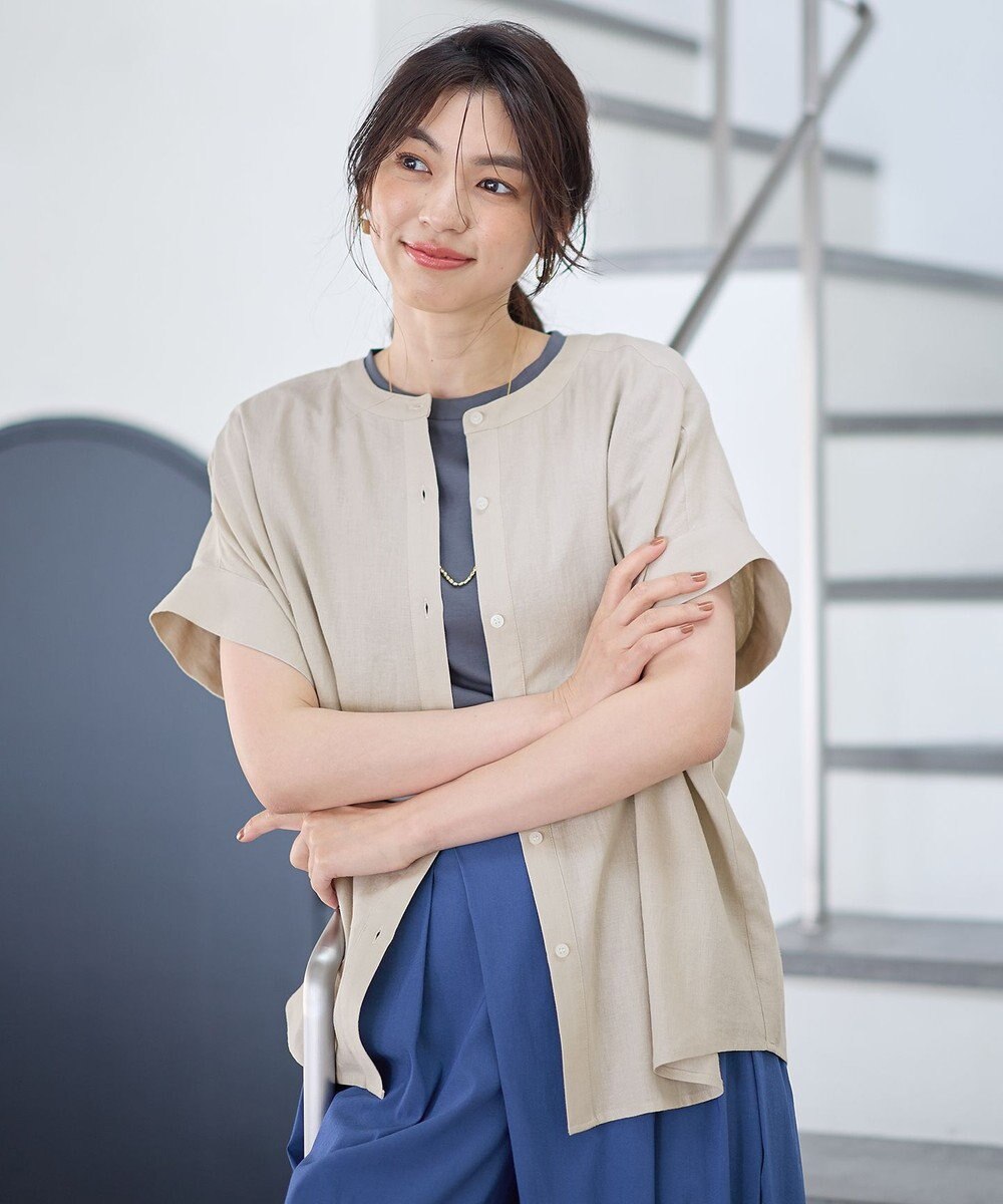 ANY フレンチリネンシャツブラウス 