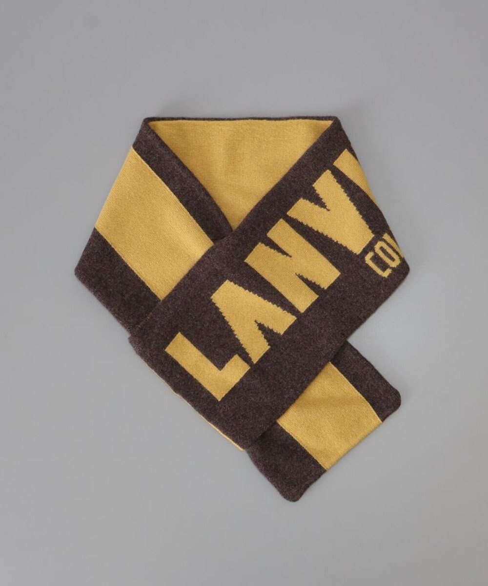 AURORA 【 LANVIN COLLECTION（ランバン コレクション） 】カシミヤニットジャカード片通しマフラー(WASH) 