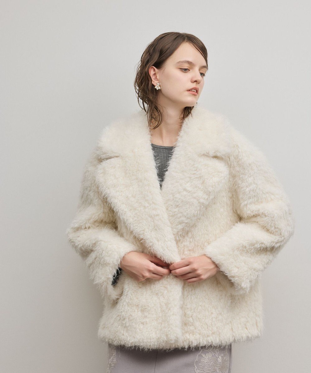 GRACE CONTINENTAL フェイクファーPコート 