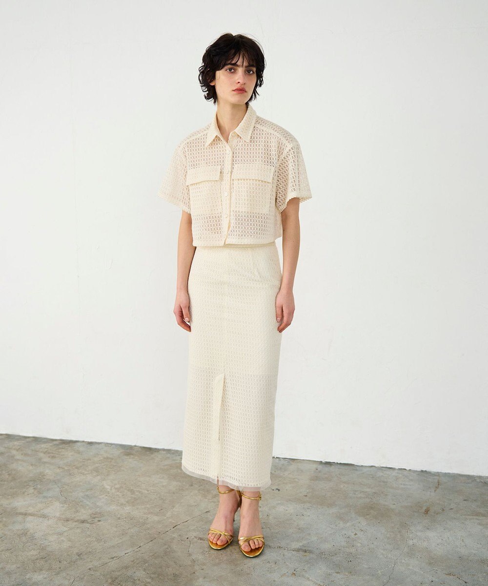 GRACE CONTINENTAL ラッセルメッシュシャツ 